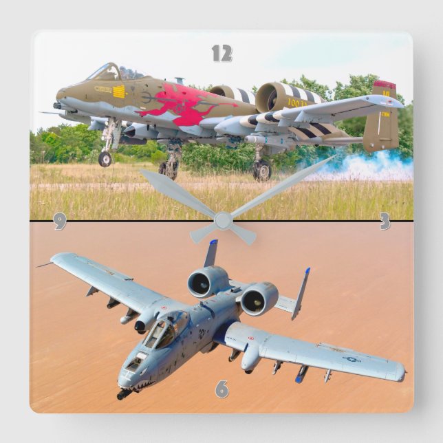 RELOJ CUADRADO THUNDERBOLT II A-10C (Anverso)