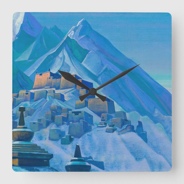 Reloj Cuadrado Tíbet, Himalayas, 1933 por Nicholas Roerich (Anverso)