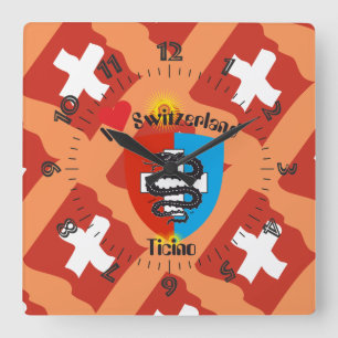 Reloj Cuadrado Ticino Schweiz Suisse Svizzera Svizra Uhr