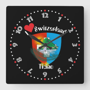 Reloj Cuadrado Ticino Schweiz Suisse Svizzera Svizra Uhr