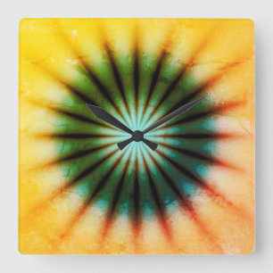 Reloj Cuadrado Tie Dye Rustic