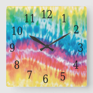 Reloj Cuadrado Tie Dye Square Clock