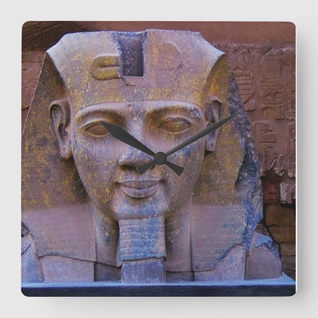 Reloj Cuadrado Tiempo con King Tut (Anverso)