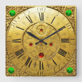Reloj Cuadrado Tiempo de Antigüedad, Chispas, Gemas de rubí, Amar