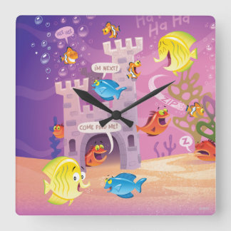 Reloj Cuadrado Tiempo De Contar Bajo El Mar