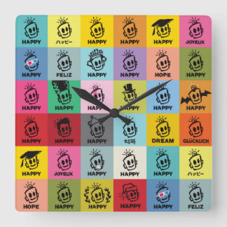 Reloj Cuadrado Tiempo de FELICIDAD