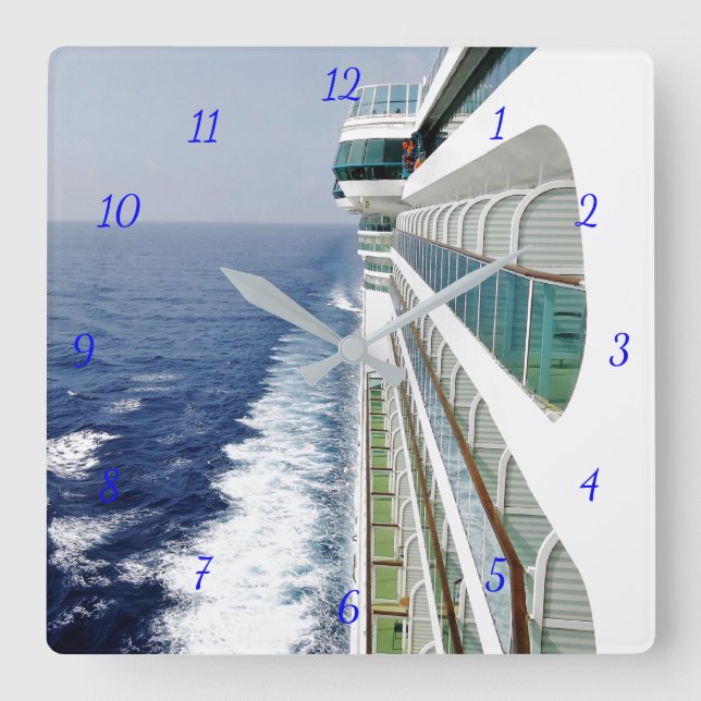 Reloj Cuadrado Tiempo de la fila del balcón (Anverso)