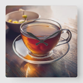 Reloj Cuadrado Tiempo de té