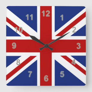 Reloj Cuadrado Tiempo de Union Jack