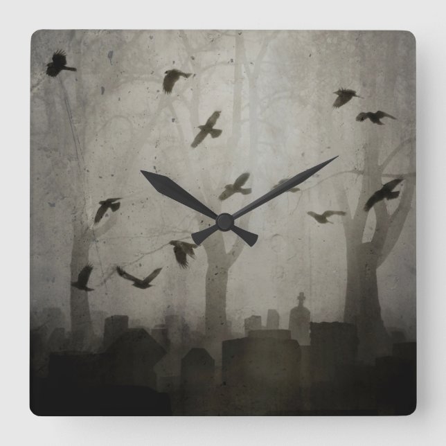 Reloj Cuadrado Tiempo gótico (Anverso)