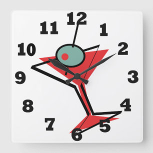 Reloj Cuadrado Tiempo retro de Martini