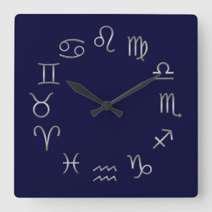Reloj Cuadrado tiempo zodiacal
