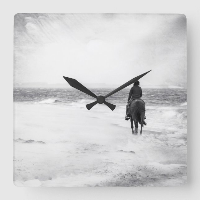 Reloj Cuadrado Tiempos tormentosos - (Anverso)