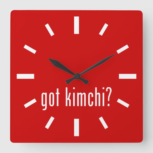 Reloj Cuadrado ¿tiene kimchi? (Anverso)