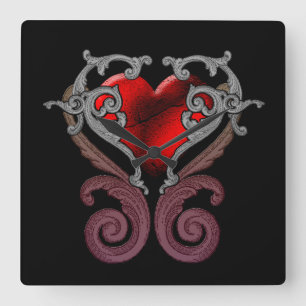 Reloj Cuadrado Tienes Mi Corazón (Rojo)