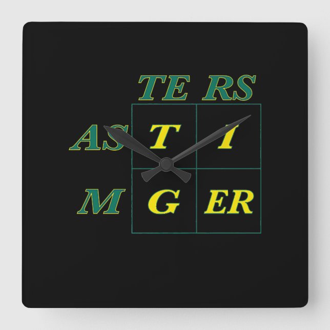 Reloj Cuadrado Tiger Goat Woods Masters (Anverso)