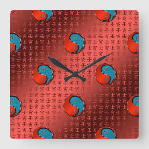 Reloj Cuadrado Tigre de Agua