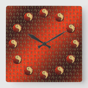 Reloj Cuadrado Tigre de Fuego