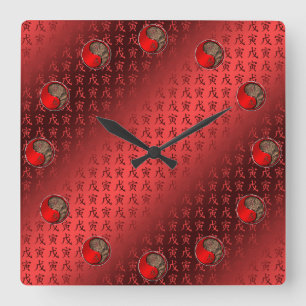 Reloj Cuadrado Tigre de Tierra