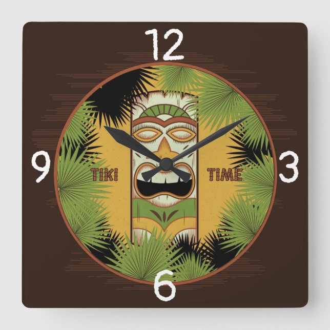 Reloj Cuadrado Tiki Time (Anverso)