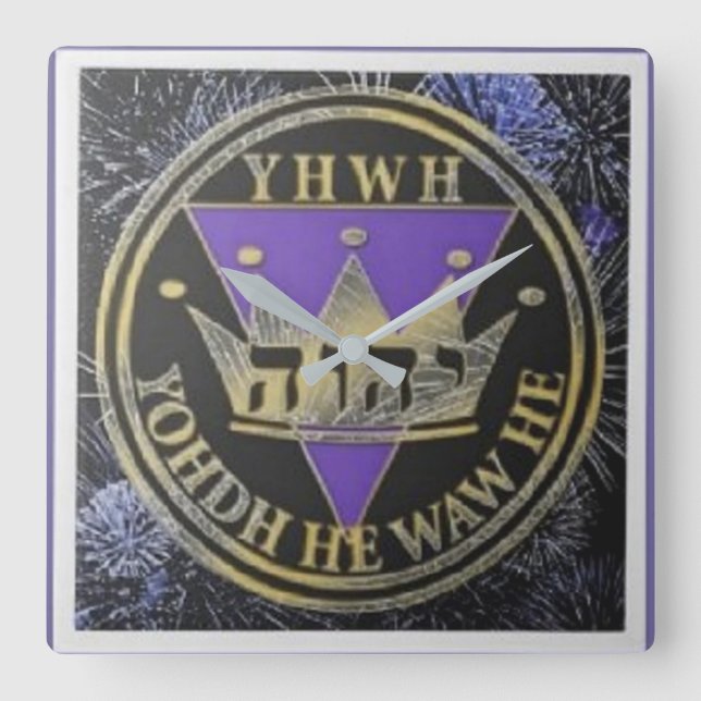 Reloj Cuadrado Tile De Cerámica De Victoria Real Divina (Anverso)