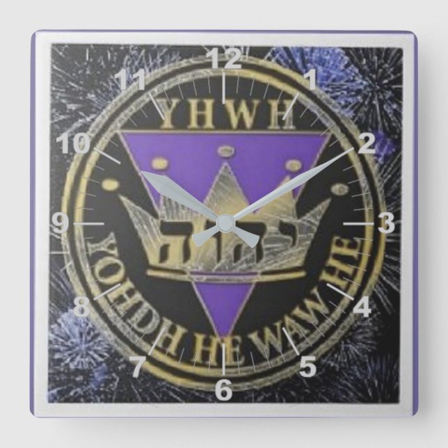 Reloj Cuadrado Tile De Cerámica De Victoria Real Divina (Anverso)