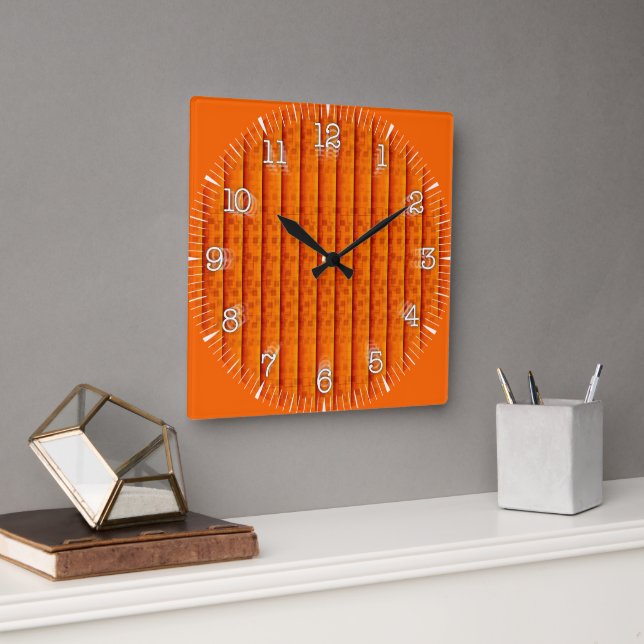 Reloj Cuadrado Time and illustrated art on your wa (Oficina)