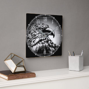Reloj Cuadrado Time and illustrated art on your wa