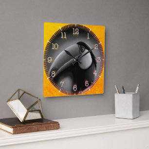 Reloj Cuadrado Time and illustrated art on your wall.