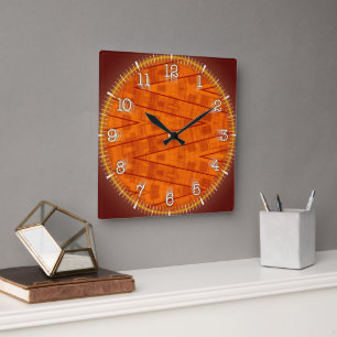 Reloj Cuadrado Time and illustrated art on your wall.