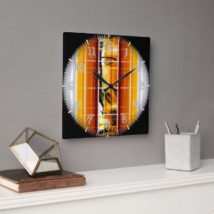Reloj Cuadrado Time and illustrated art on your wall.