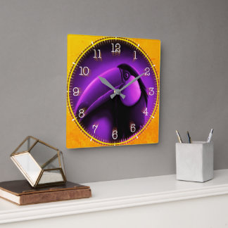 Reloj Cuadrado Time and illustrated art on your wall.