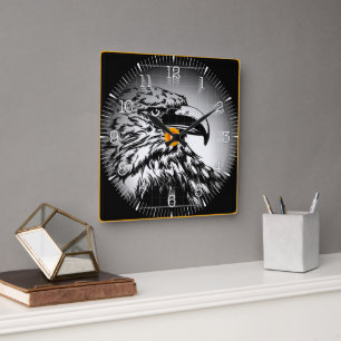 Reloj Cuadrado Time and illustrated art on your wall.