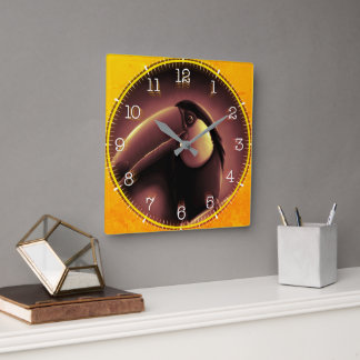 Reloj Cuadrado Time and illustrated art on your wall.