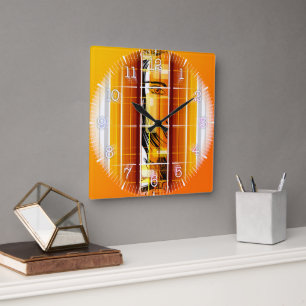 Reloj Cuadrado Time and illustrated art on your wall.