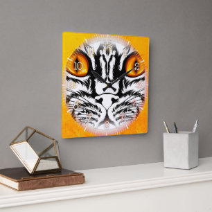 Reloj Cuadrado Time and illustrated art on your wall.