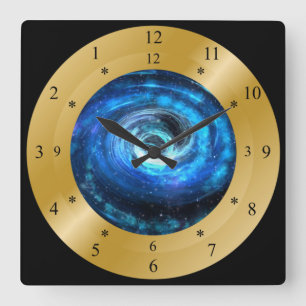 Reloj Cuadrado Time Machine Clock ~ Space-time Continuum ~
