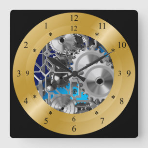 Reloj Cuadrado Time Machine Clock ~Space/Time Continuum ~