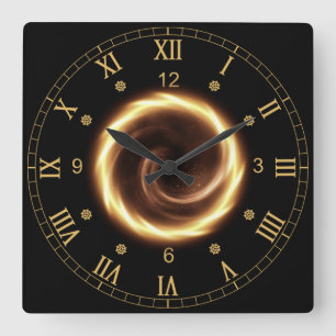 Reloj Cuadrado Time Machine ~ Spiral Fire Vortex ~ Time Portal ~
