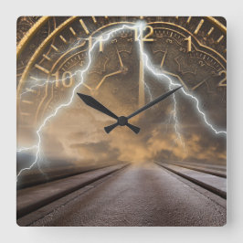 Reloj Cuadrado Time Portal Vortex Paranormal