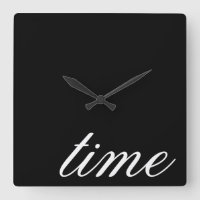 Tipografía del tiempo Minimalismo blanco y negro