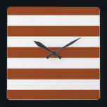 Reloj Cuadrado TIRA marrón ajustable<br><div class="desc">Bandas de color contra el color de fondo que se pueden reemplazar. Juega con colores de fondo diferentes para crear una coincidencia personal!</div>