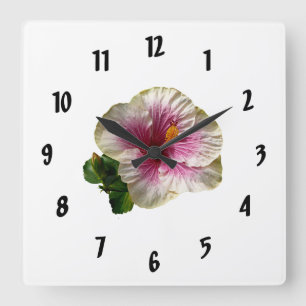 Reloj Cuadrado Tiras de canela de Hibiscus