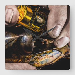 Reloj Cuadrado Tiro del whisky