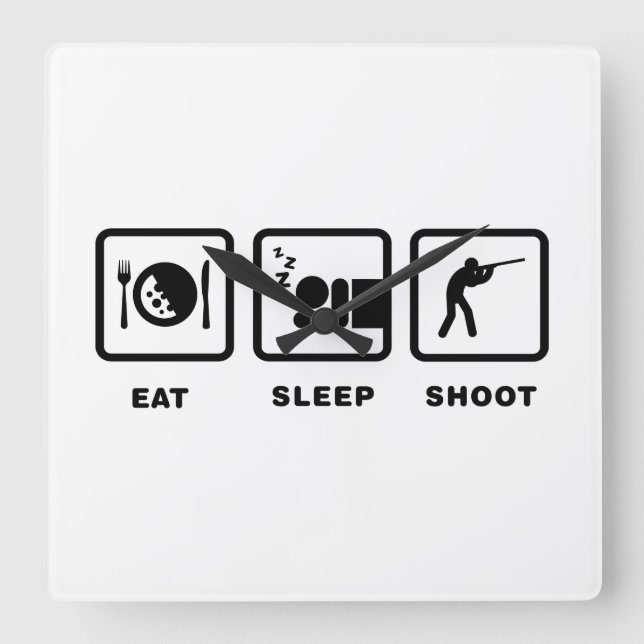 Reloj Cuadrado Tiroteo (Anverso)