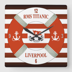 Reloj Cuadrado ~ titánico Nueva York de Southampton del ~ de
