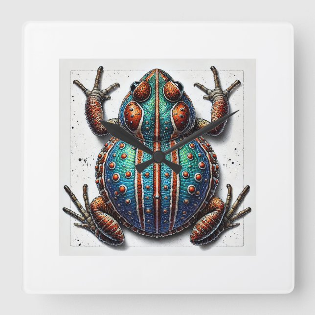 Reloj Cuadrado Toad Bug 070824IREF233 - Watercolor (Anverso)