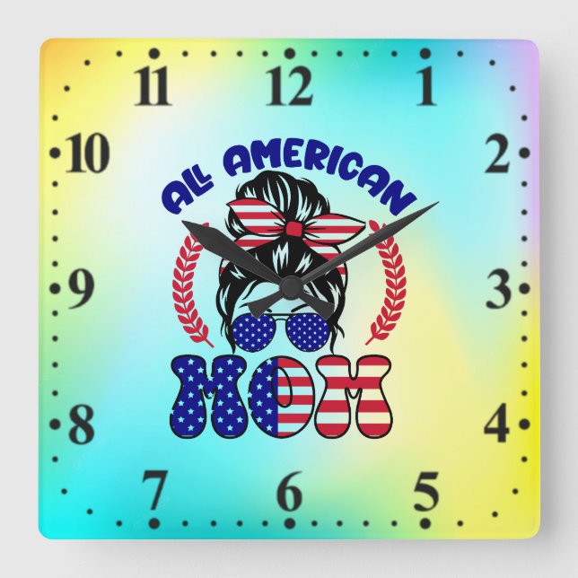 Reloj Cuadrado Toda Mamá Americana-32169 (Anverso)