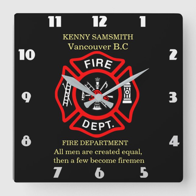 Reloj Cuadrado Todos los hombres son creados iguales, algunos se  (Anverso)