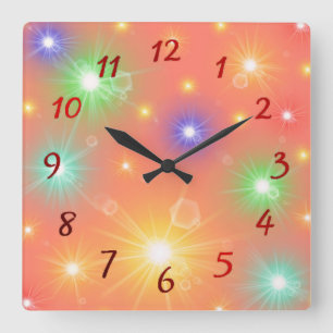 Reloj Cuadrado tomar el sol muchos fiesta digital alegre